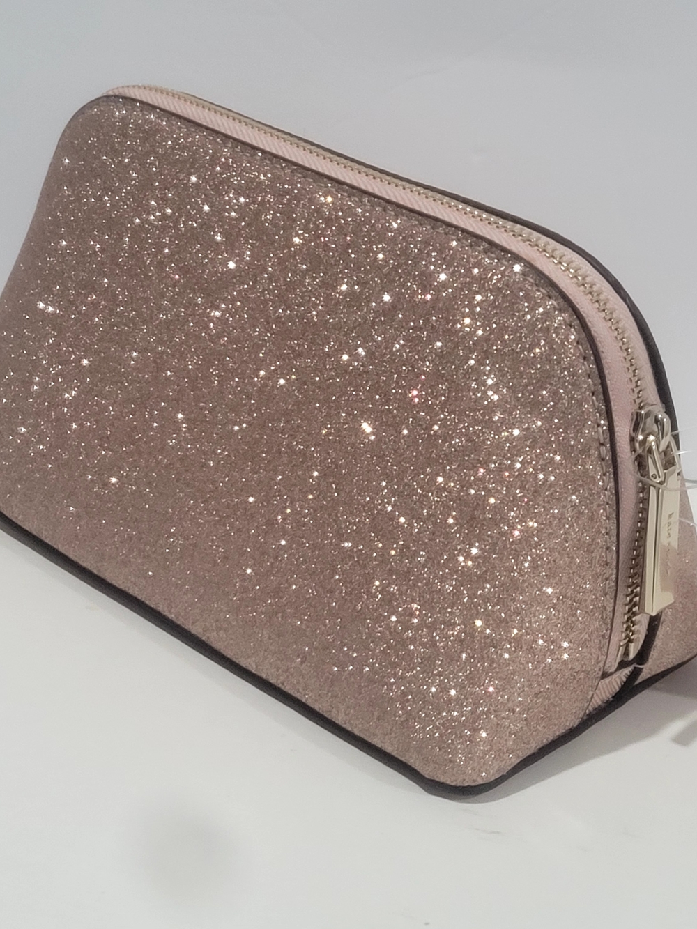 Kate Spade New York Pink Glitter Cosmetic Pouch NWOT - Picture 5 of 13